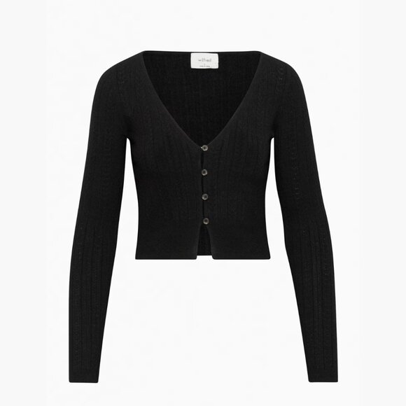 Aritzia Wilfred Santorini Cardigan – Size L – Soft Knit, Button‑Front, EUC - Picture 6 of 7